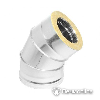 Колено 135° (45°) Теплов и Сухов Отвод Термо 45* ОТ-Р 430-0.5/оцинковка D200/260 в Кунгуре