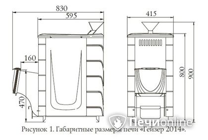 Дровяная печь-каменка TMF Гейзер 2014 Inox ДН КТК ЗК антрацит в Кунгуре