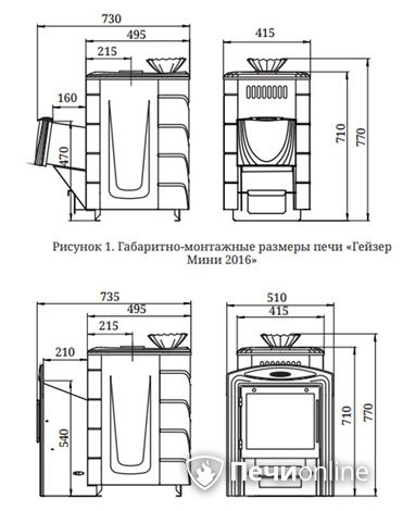 Дровяная банная печь TMF Гейзер Мини 2016 Inox ДА ЗК ТО терракота в Кунгуре