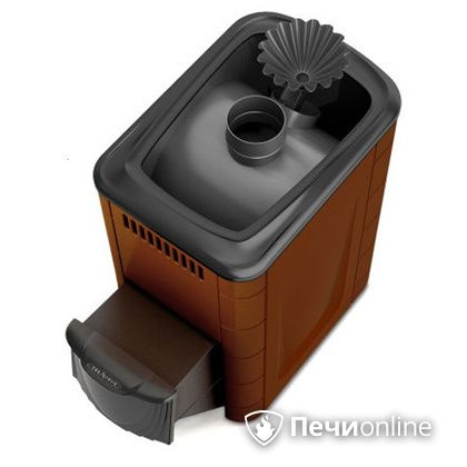 Дровяная банная печь TMF Ангара 2012 Carbon с закрытой каменкой дверь антрацит терракота в Кунгуре